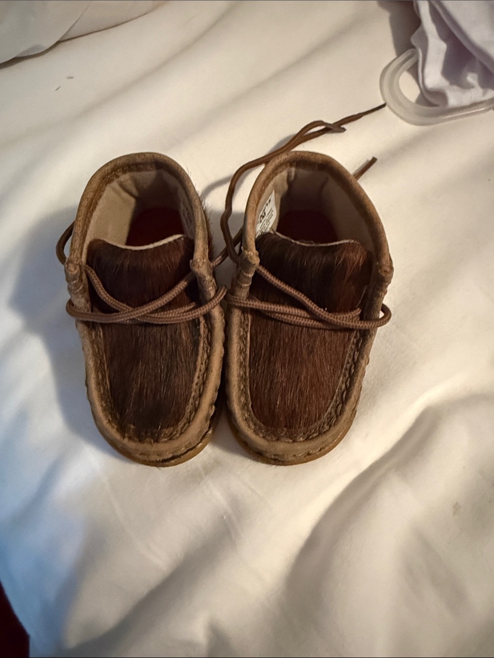 Twisted X Kids Brown Faux-Hair Moccasins